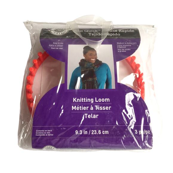 Loops & Threads Knit Quick 9.5" Round Knitting Loom Kit Hat Maker Set - Picture 1 of 16